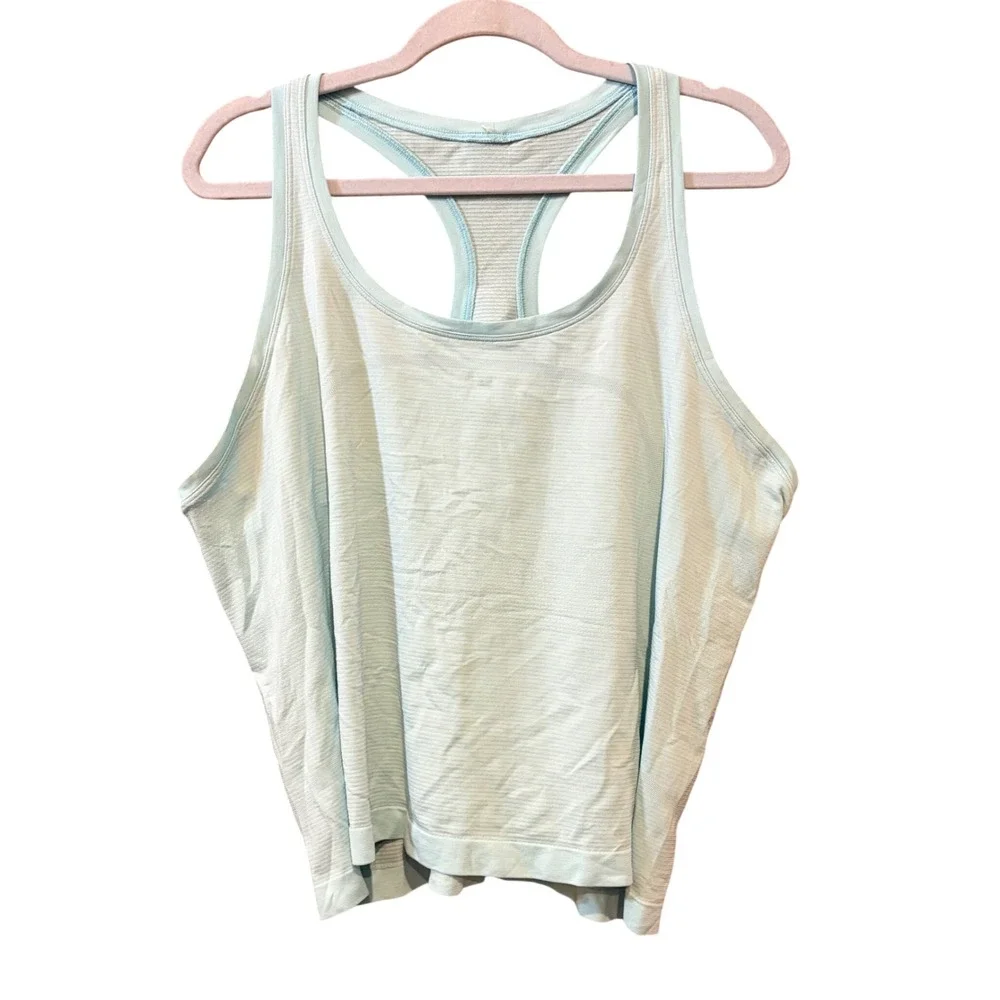 Lululemon Swiftly Tech Racerback Tank Top 2.0 Race Length Sheer Blue Water 16‎
